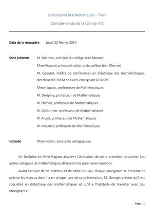 LABO DE MATHS - CR 1 - 2023