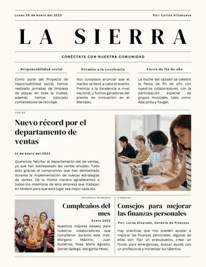 Periódico Reporte Corporativo Blanco
