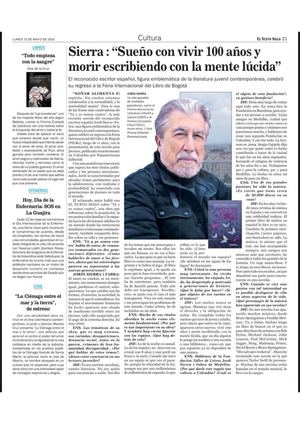 Jordi Sierra i Fabra Nuevo Siglo
