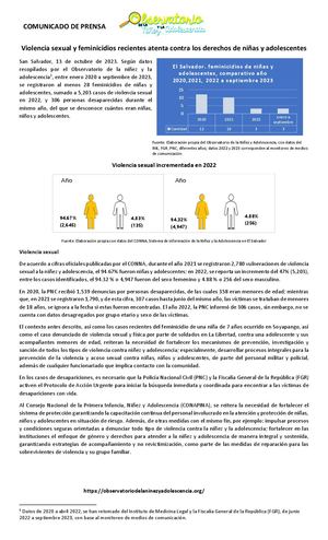 Violencia Sexual Y Feminicidios Recientes Atenta Contra Los Derechos De Niñas Y Adolescentes