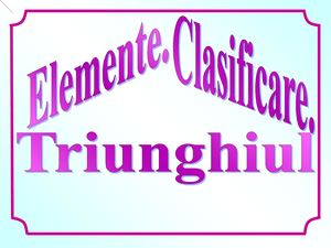 Triunghi Clasificare