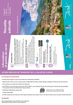 Navette Ligne 23 Tende-Castérino été 2024