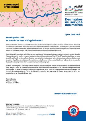 250516 Municipales 2026 - Le Scrutin De Liste Enfin Généralisé !