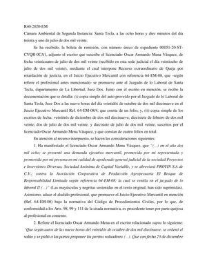 Resolucion Comunidad el bosque