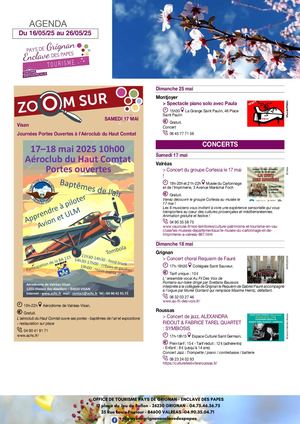 Agenda Du 16 Au 26 Mai 2025