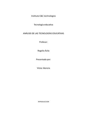 Análisis De Las Tecnologías