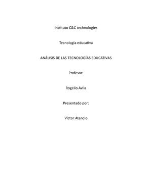 Análisis De Las Tecnologías