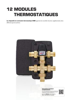 FR-ESBE Data Sheets Catalogue FR Chapter 11 MODULES THERMOSTATIQUES