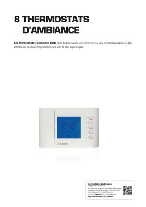 FR-ESBE Data Sheets Catalogue FR Chapter 7 THERMOSTATS D'AMBIANCE