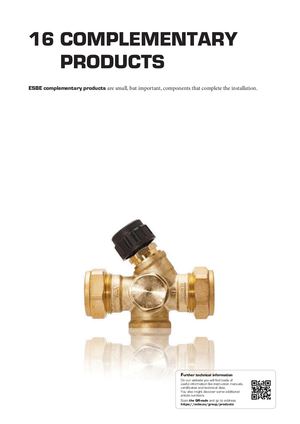 GB=ESBE Data Sheets Catalogue GB Chapter 14 COMPLEMENTARY PRODUCTS