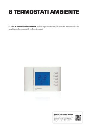 IT-ESBE Data Sheets Catalogue IT Chapter 7 TERMOSTATI AMBIENTE