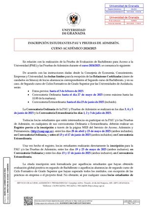 Fechas Del Proceso