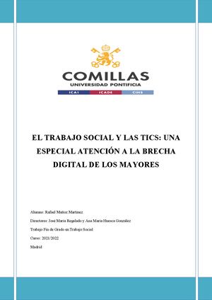 Trabajo Fin De Grado En Trabajo Social Rafael Munoz Martinez