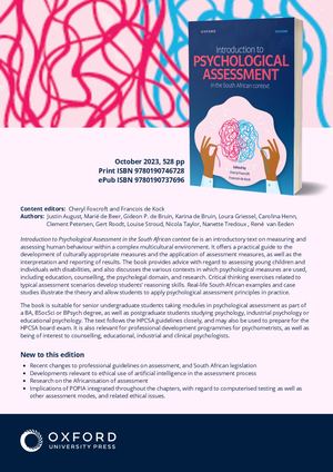 Introduction to Psychological Assessment 6e