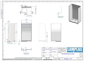 Campervan Bathroom 2, 2d Drawing