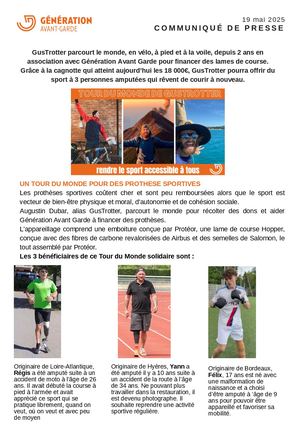 Communiqué de Presse Tour du Monde de GusTrotter