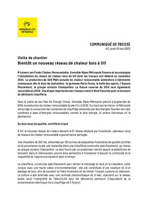 Bientôt un nouveau réseau de chaleur bois à Vif