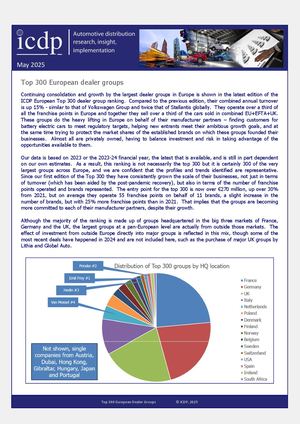 ICDP European Top 300 Dealer Groups Flyer May25