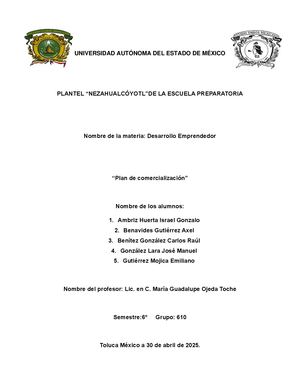 Plan De Comercializacion