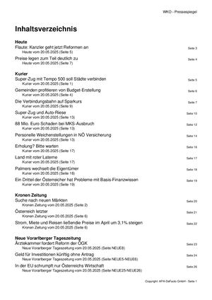 Pressespiegel 20250520