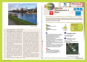 GR41 de Chenonceaux à Tours