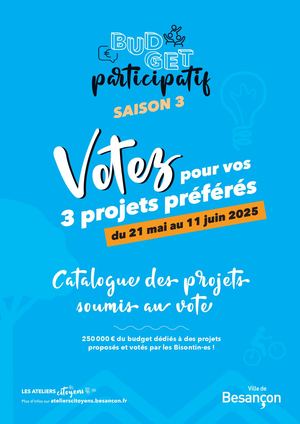Budget participatif - saison 3 : Catalogue des projets soumis au vote