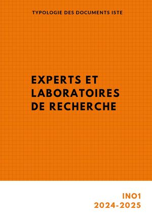 Experts et laboratoires de recherche - ISTE
