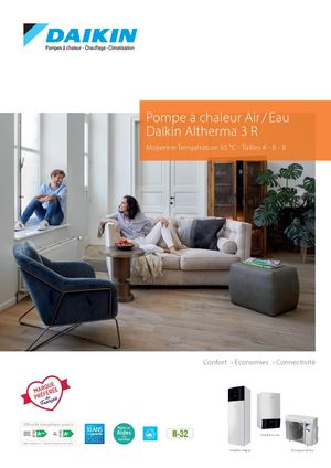 Daikin Altherma 3 R Moyenne température 55 °C Taille 4-6-8