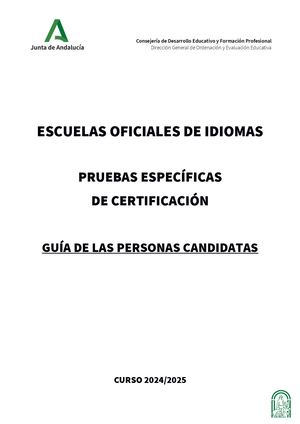 Guía De Las Personas Candidatas Pec 2024 2025