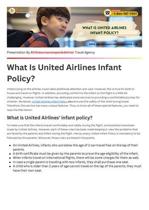 What is United Airlines infant policy?