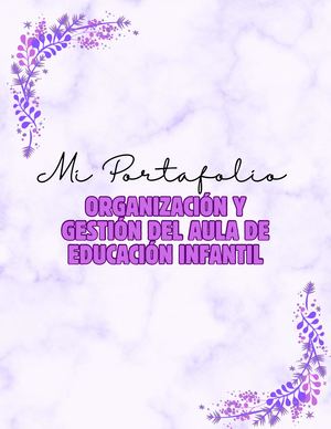 Organización y gestión del aula de educación infantil