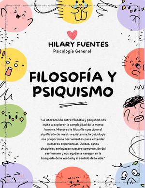 Relación Entre Filosofía Y Psiquismo
