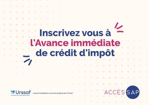 S'inscrire à l'Avance Immédiate