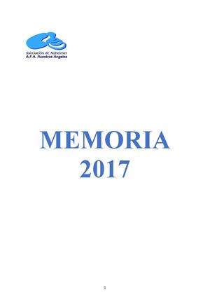 Memoria Actividades 2017