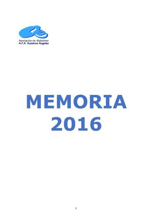 Memoria Actividades 2016