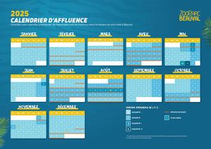 ZooParc de Beauval - Calendrier Affluence 2025
