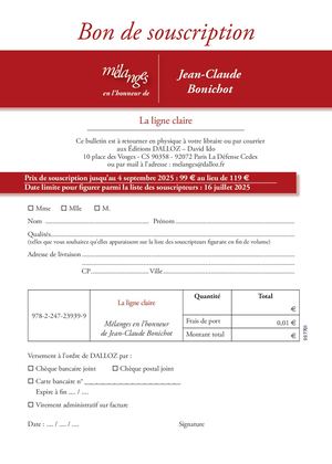 Bon de souscription - Mélanges Jean-Claude Bonichot