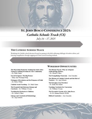 Bosco 2025 Catholic Schools Track Flyer