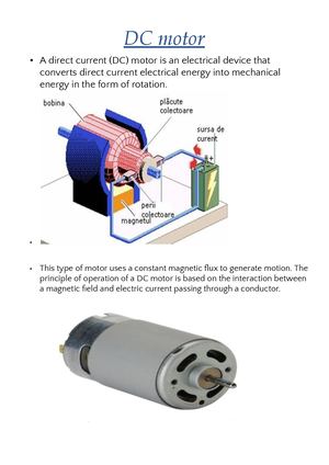 M0torul Cu Curent Continuu Engleză Docx