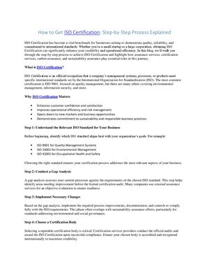 How To Get Iso Certification Step By Step Process Explained