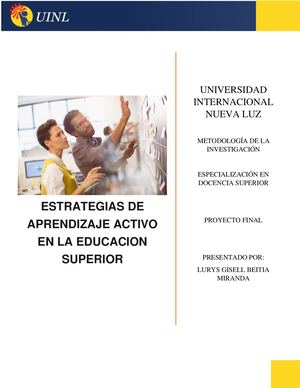 Estrategias de  Aprendizaje Activo En La Educacion  Superior
