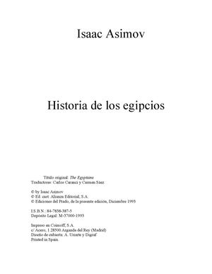 Asimov Isaac Historia De Los Egipcios 1 3