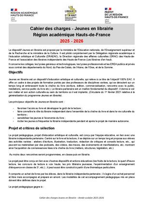 Cahier des Chages Jel 25 26