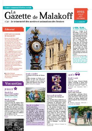 Gazette des Seniors n°30 - juillet/août/septembre 2025