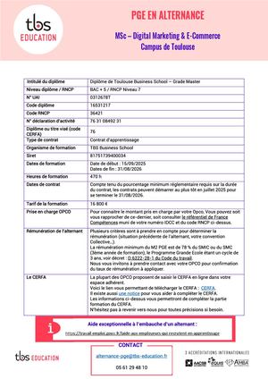 DMEC Toulouse Fiche Information Entreprise 25-26