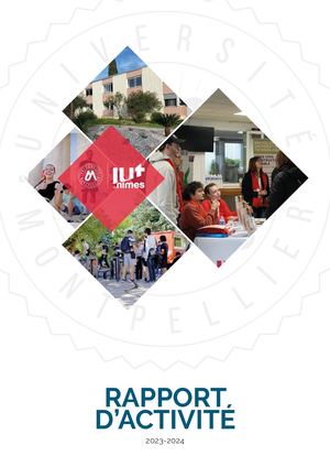 Rapport D'activité 2023-2024 IUT de Nîmes