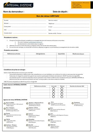 Formulaire SAV