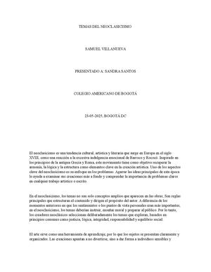 Temas Del Neoclasicismo