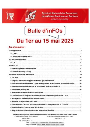 Bulle D'inFos 1er 05 2025 Au 15 05 2025