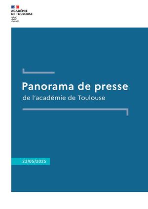 Panorama De Presse Du 23 05 2025